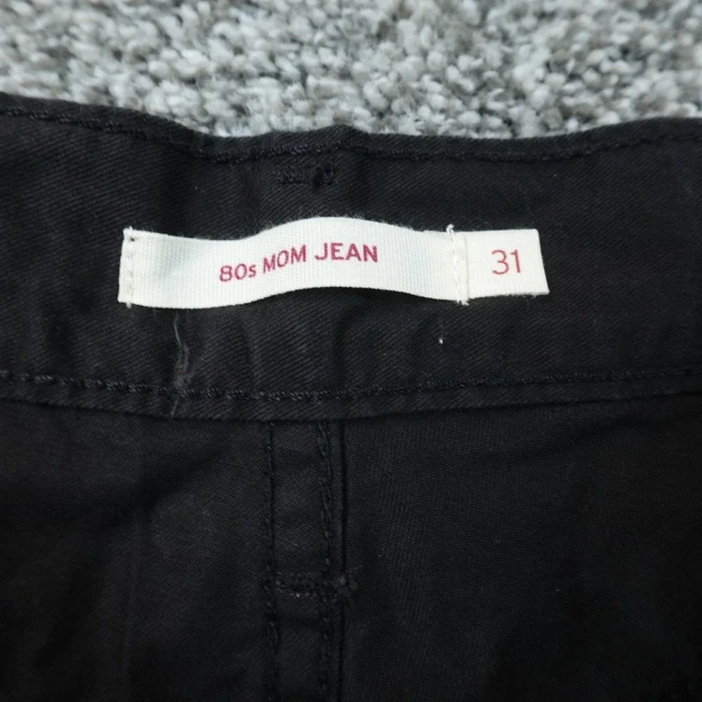 NEW Levis Jeans Mens 31 Dark Black Denim Pants 80s Mom Jean High Rise Tapered